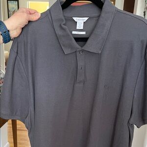 Calvin Klein Men's Dark Gray Polo Shirt